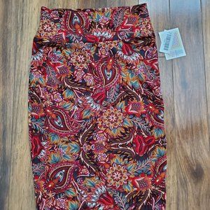 LuLaRoe Cassie red skirt XS - NWT